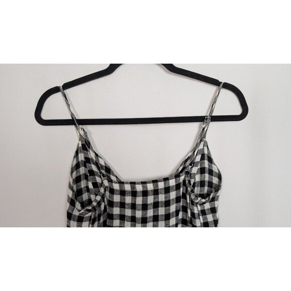 Rails x REVOLVE XS Linen Blend Mini Dress August Plaid Gingham Checked Boe Front - Picture 16 of 16